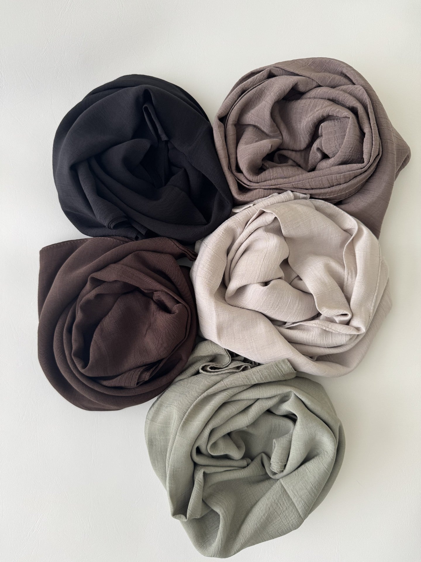 Premium Turkish Cotton Hijabs (Set of 5)