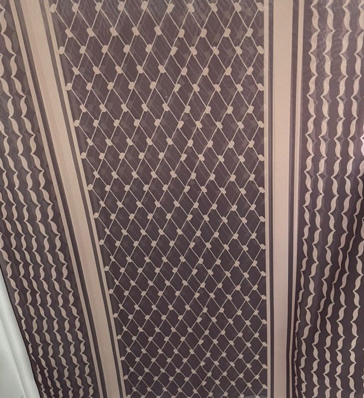 Keffiyeh chiffon print