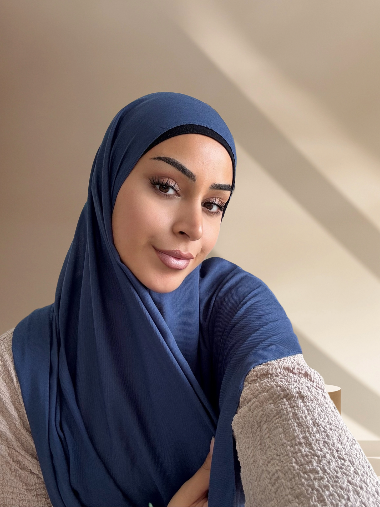 Premium Modal Twill Hijab - Navy