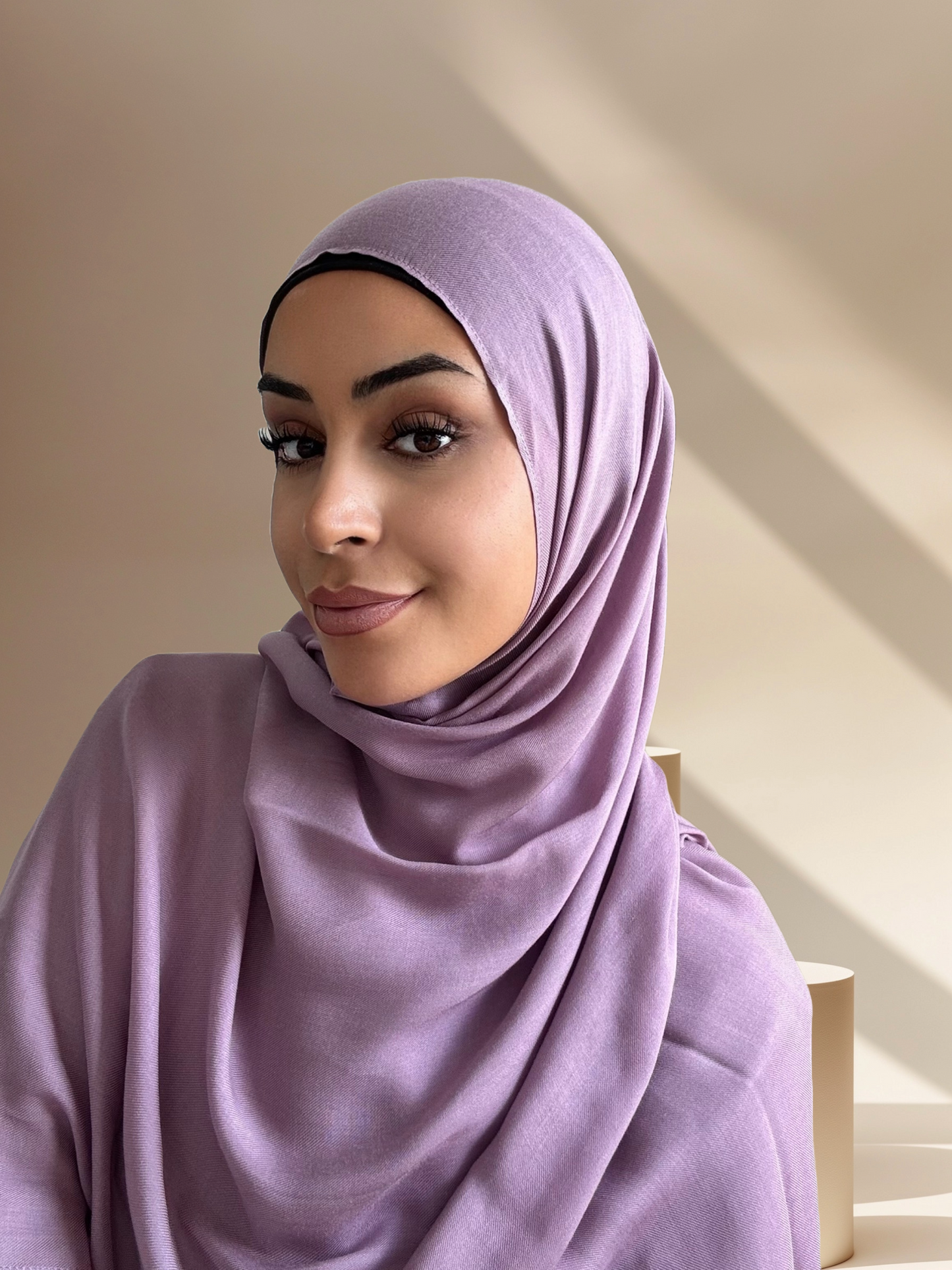 Premium Modal Twill Hijab - Light Orchid