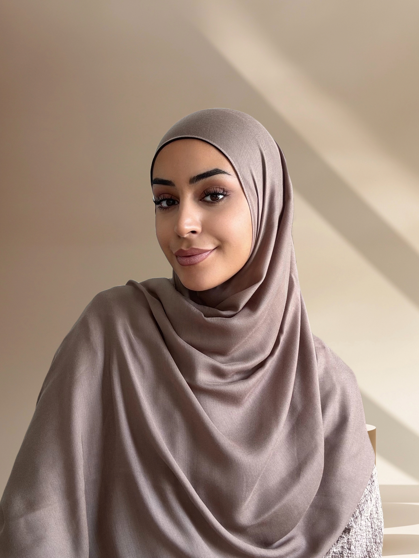 Premium Modal Twill Hijab - Latte