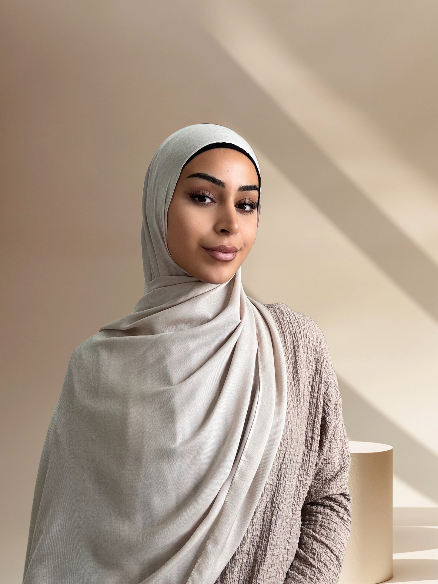 Premium Modal Twill Hijab - Cream