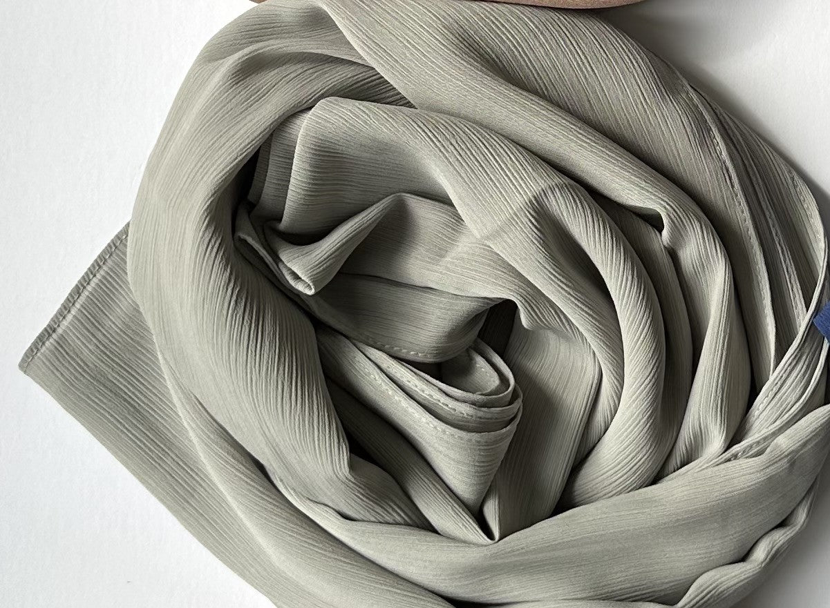 Premium Crinkle Chiffon Light Sage