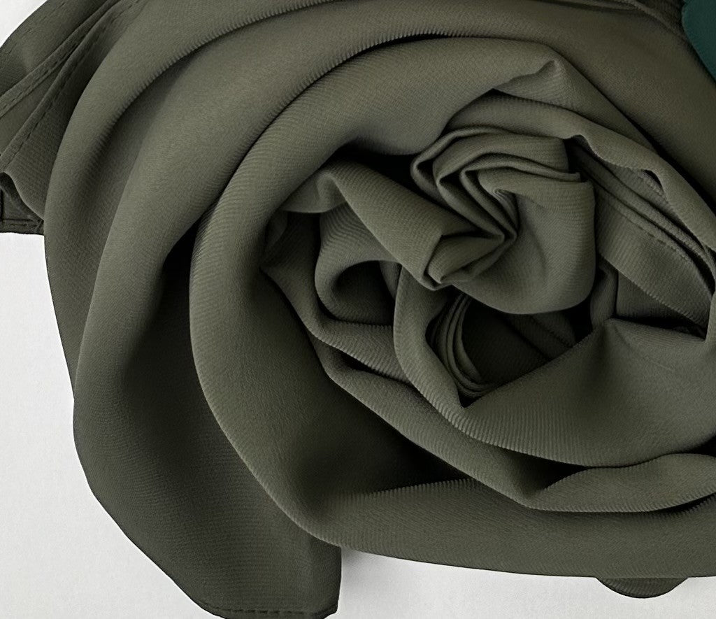 Premium Silk Chiffon Olive