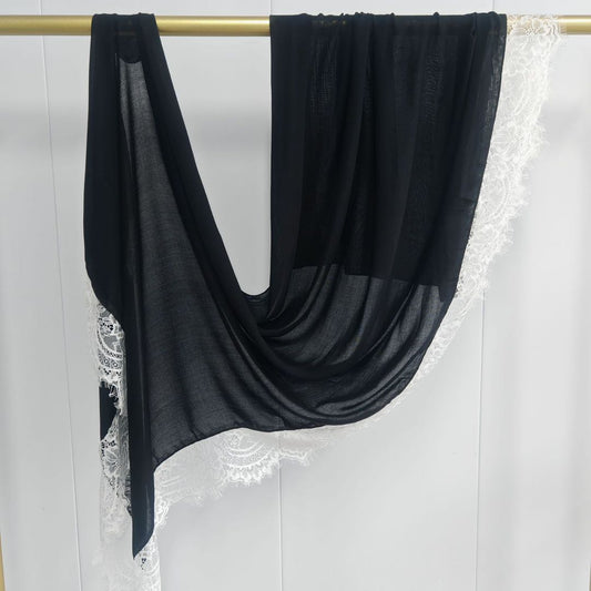 Black Modal with white lace