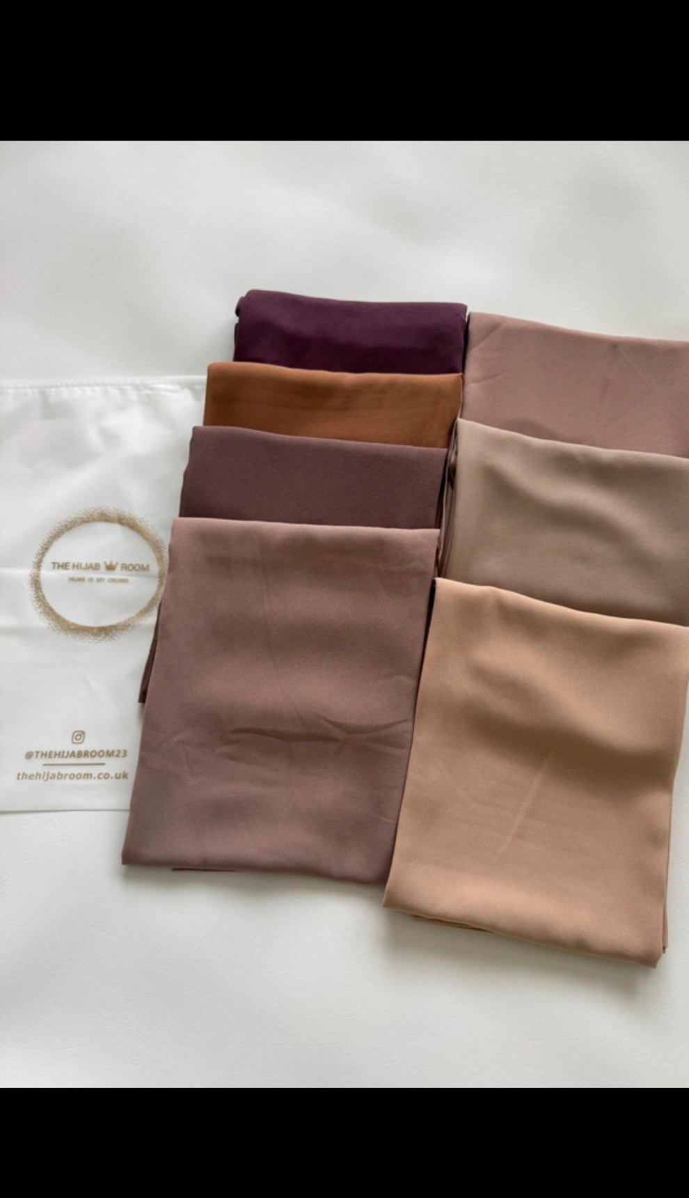 Set of 7 premium chiffon hijabs – The Hijab Room