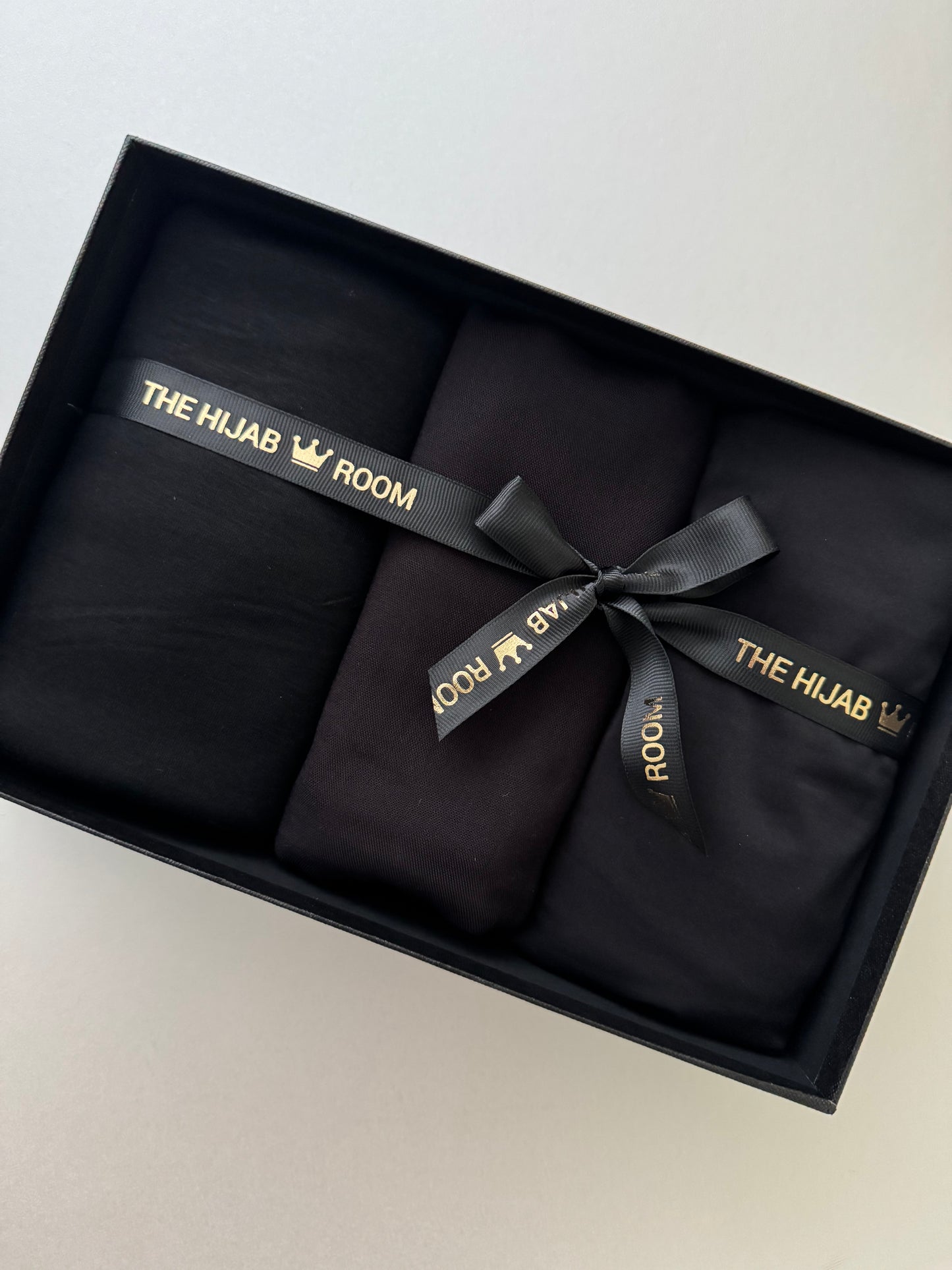Premium Black Hijabs Gift Box