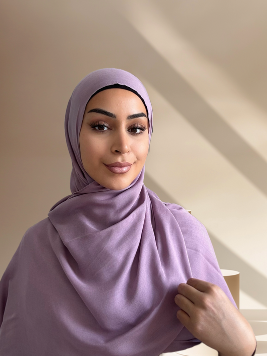 Premium Modal Twill Hijab - Light Orchid