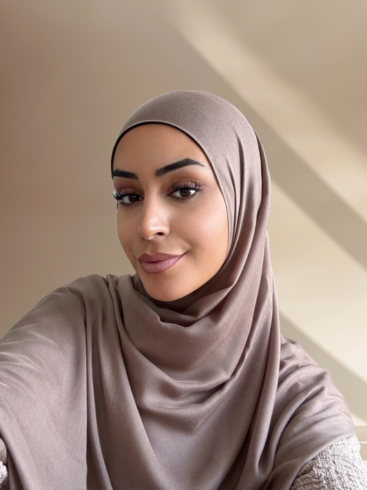 Premium Modal Twill Hijab - Latte