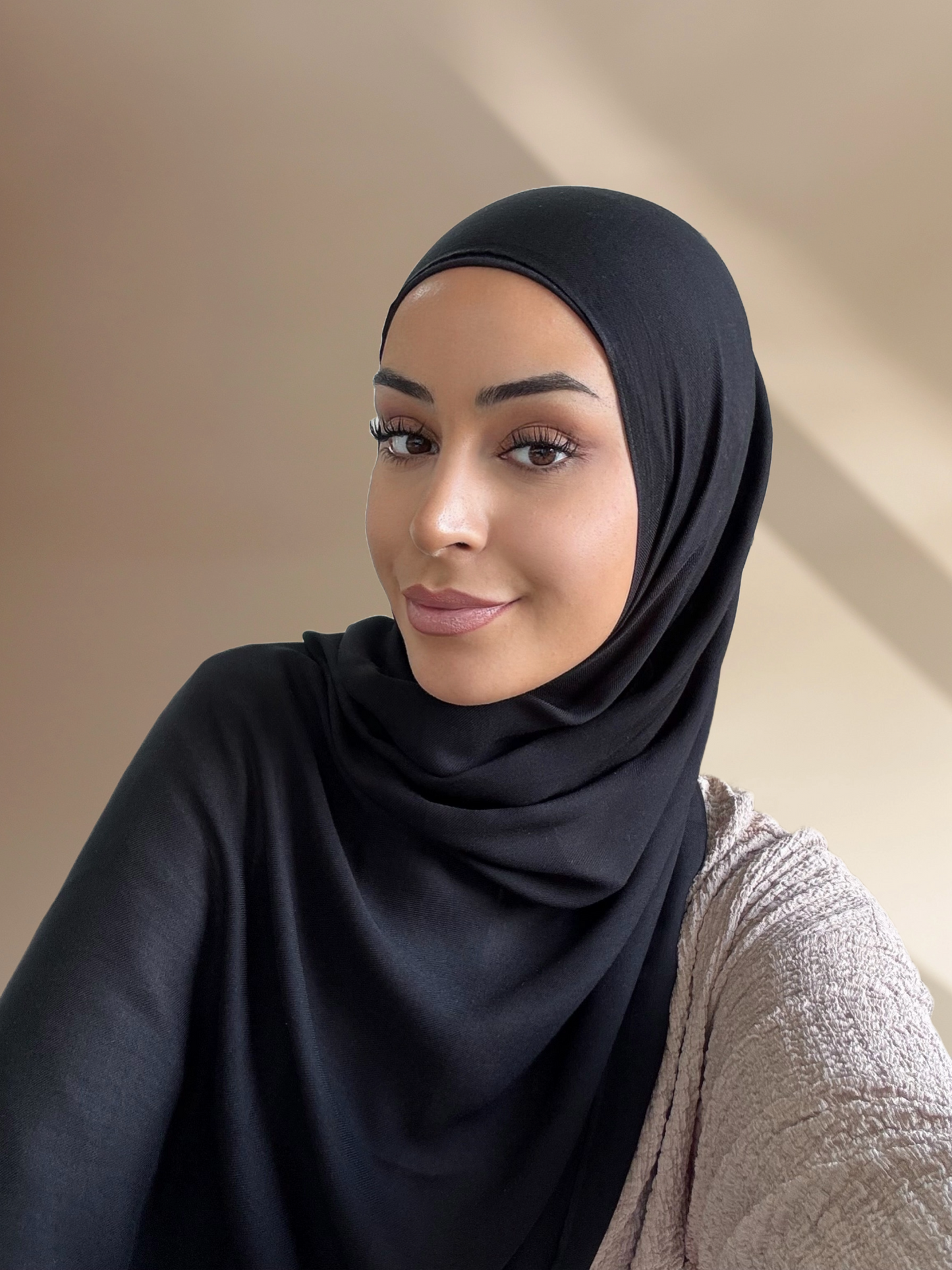 Premium Modal Twill Hijab - Black