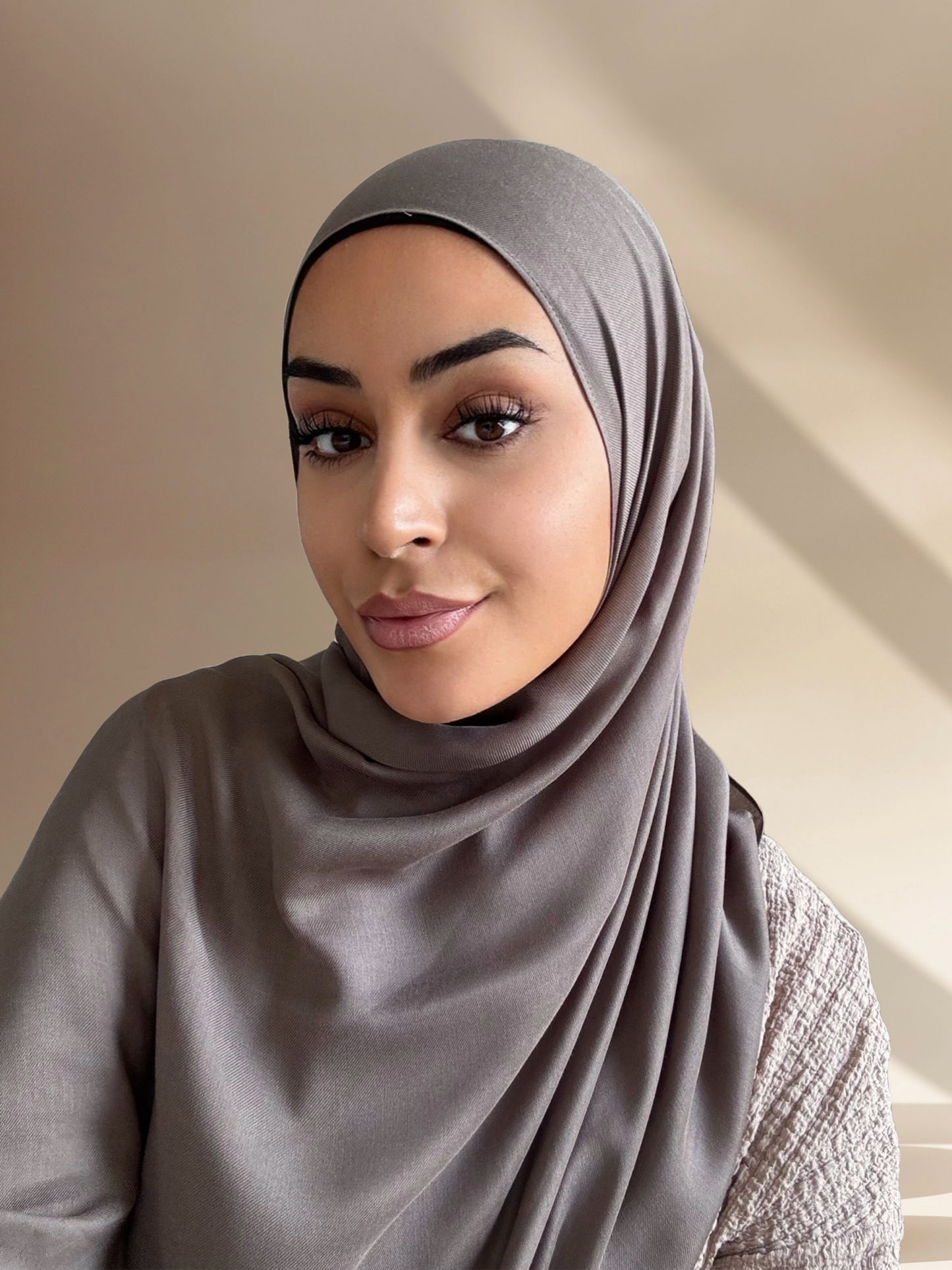 Premium Modal Twill Hijab - Desert Taupe