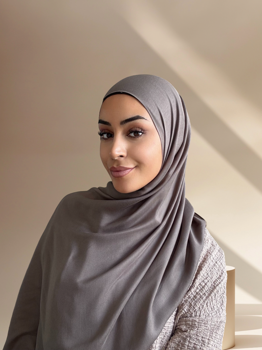 Premium Modal Twill Hijab - Desert Taupe