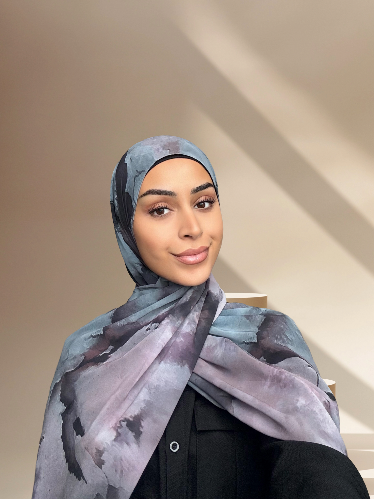 Stone Watercolour chiffon print