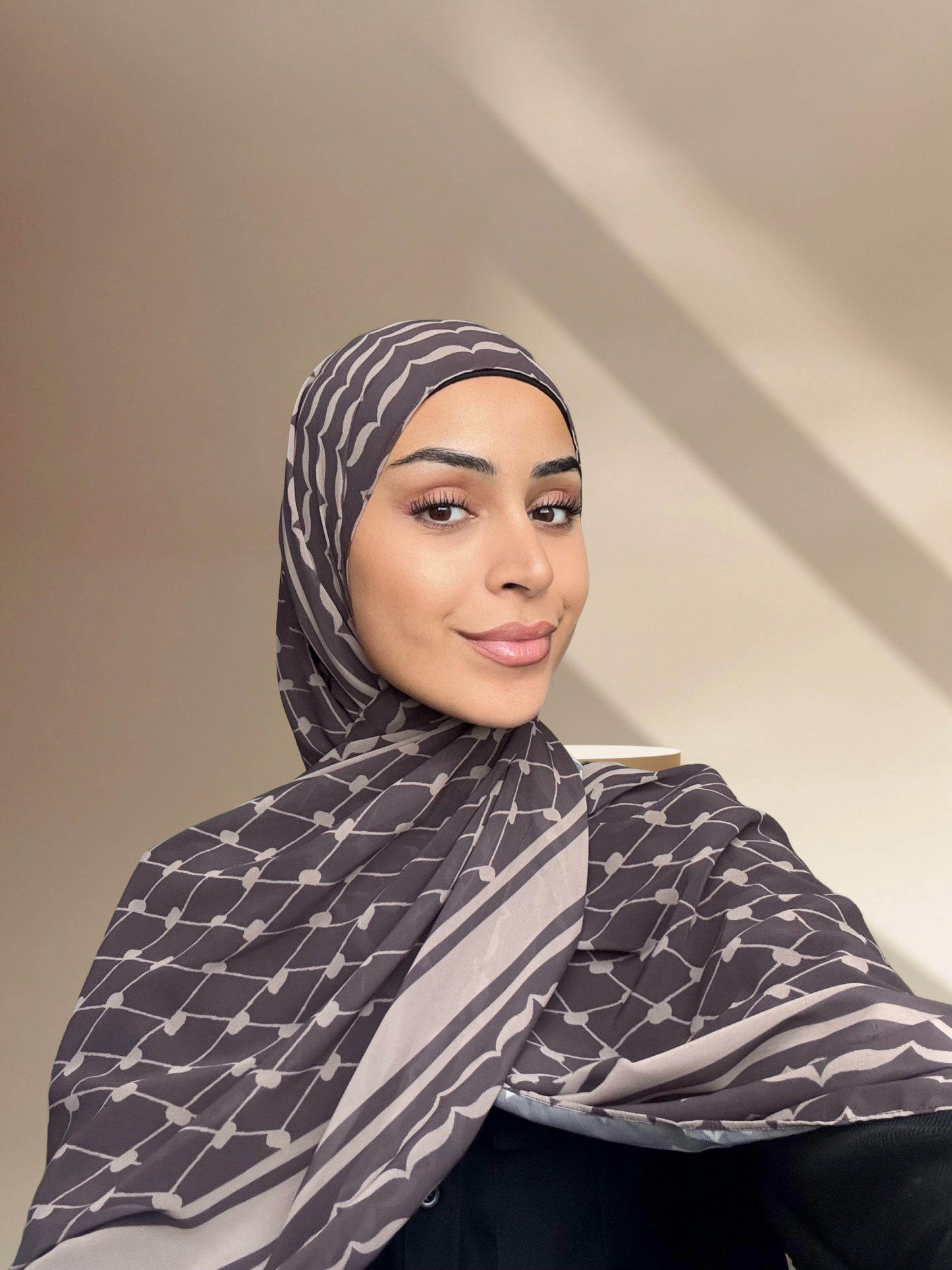 Keffiyeh chiffon print