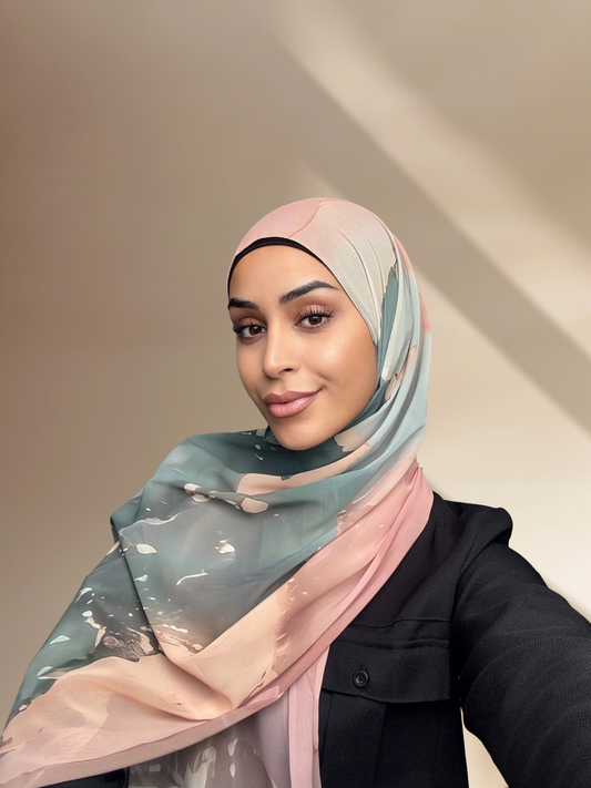 Marble chiffon print