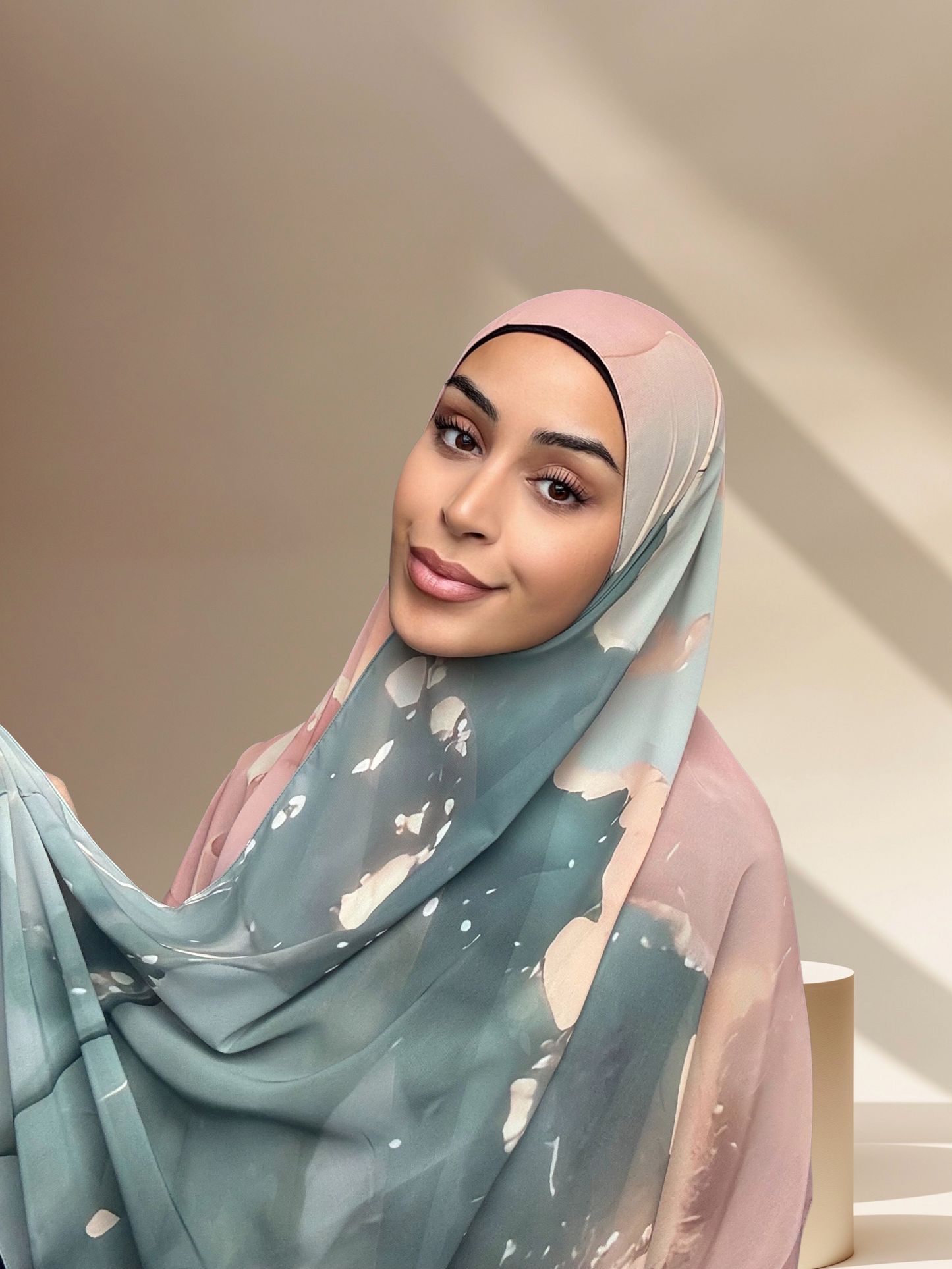 Marble chiffon print