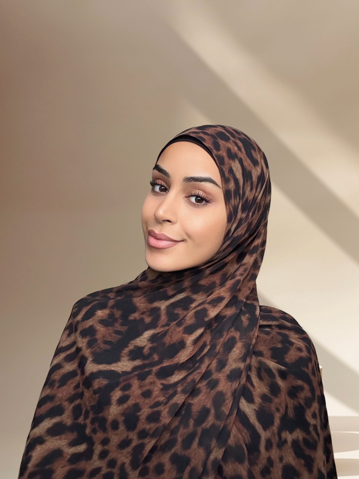 Leopard chiffon print