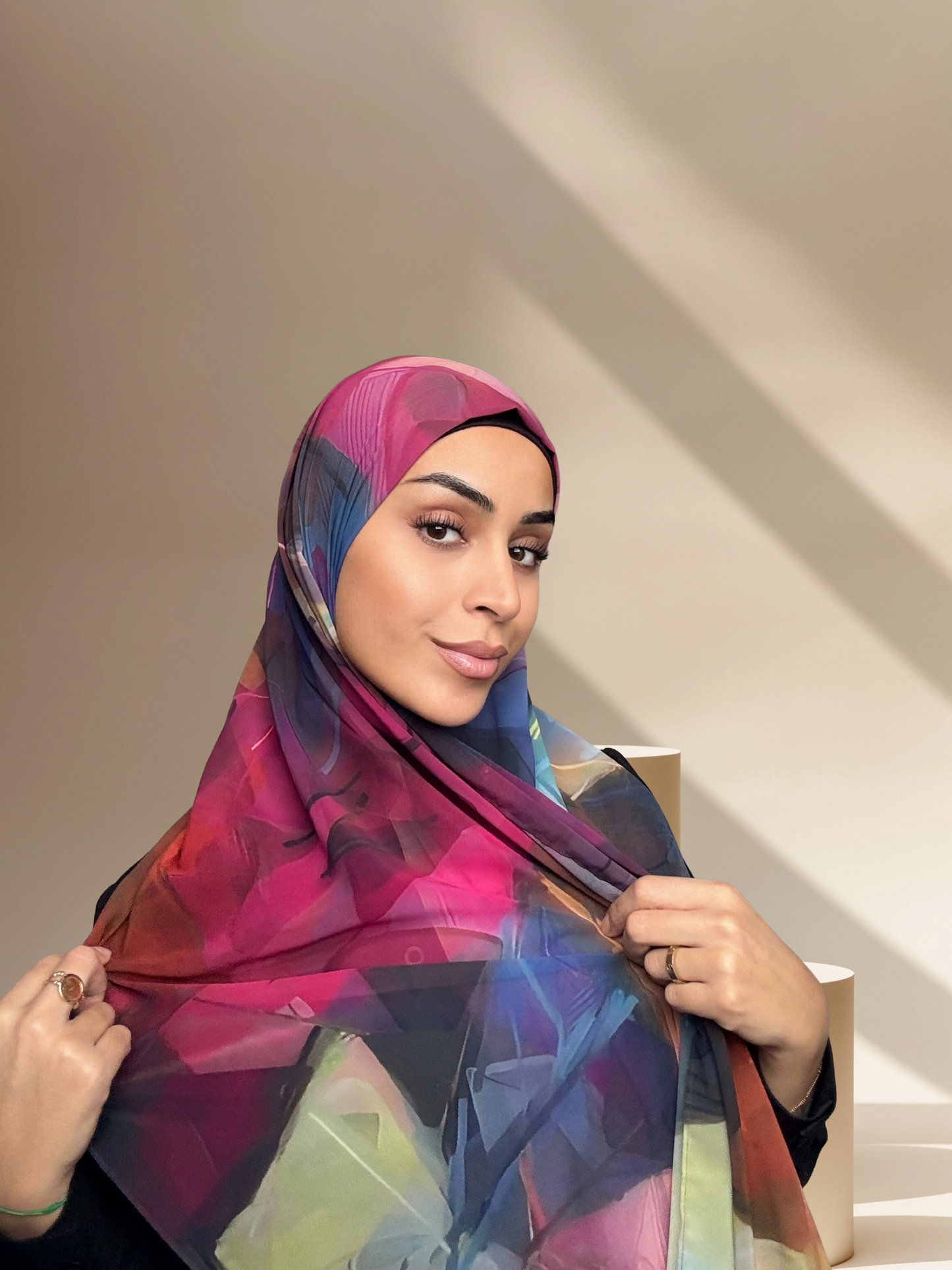 Abstract chiffon print