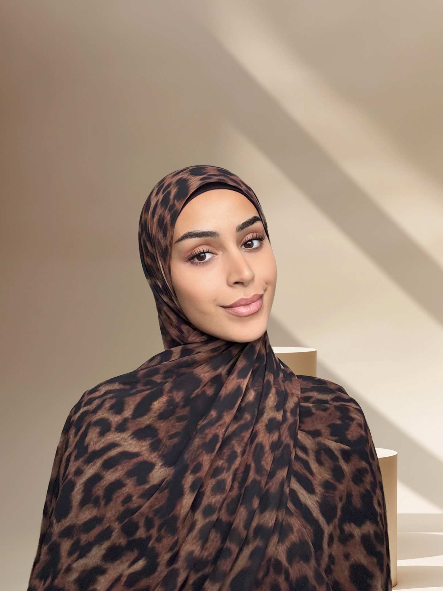 Leopard chiffon print