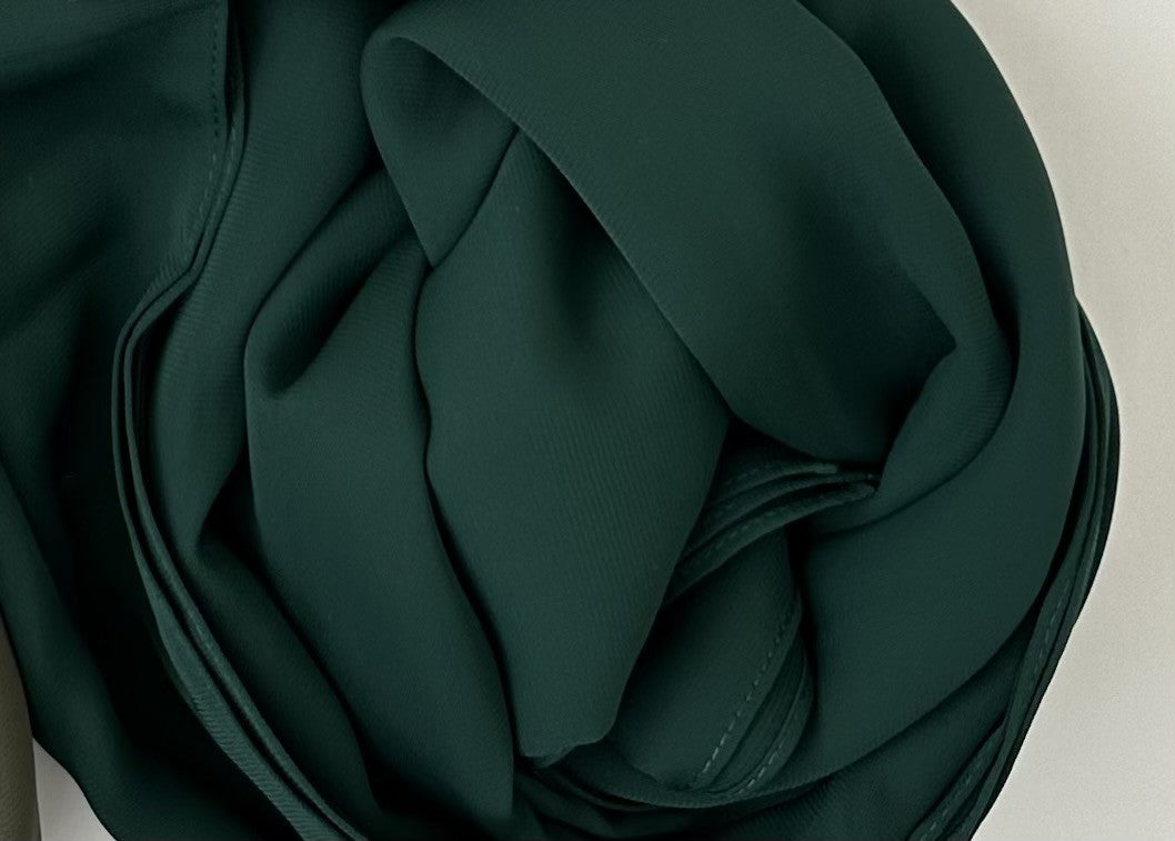 Premium Silk Chiffon Forest Green
